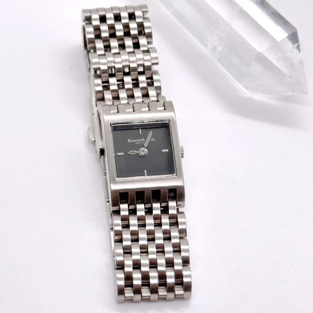 Kenneth Cole New York Stainless Steel Women's Bracelet Watch - Black Dial
